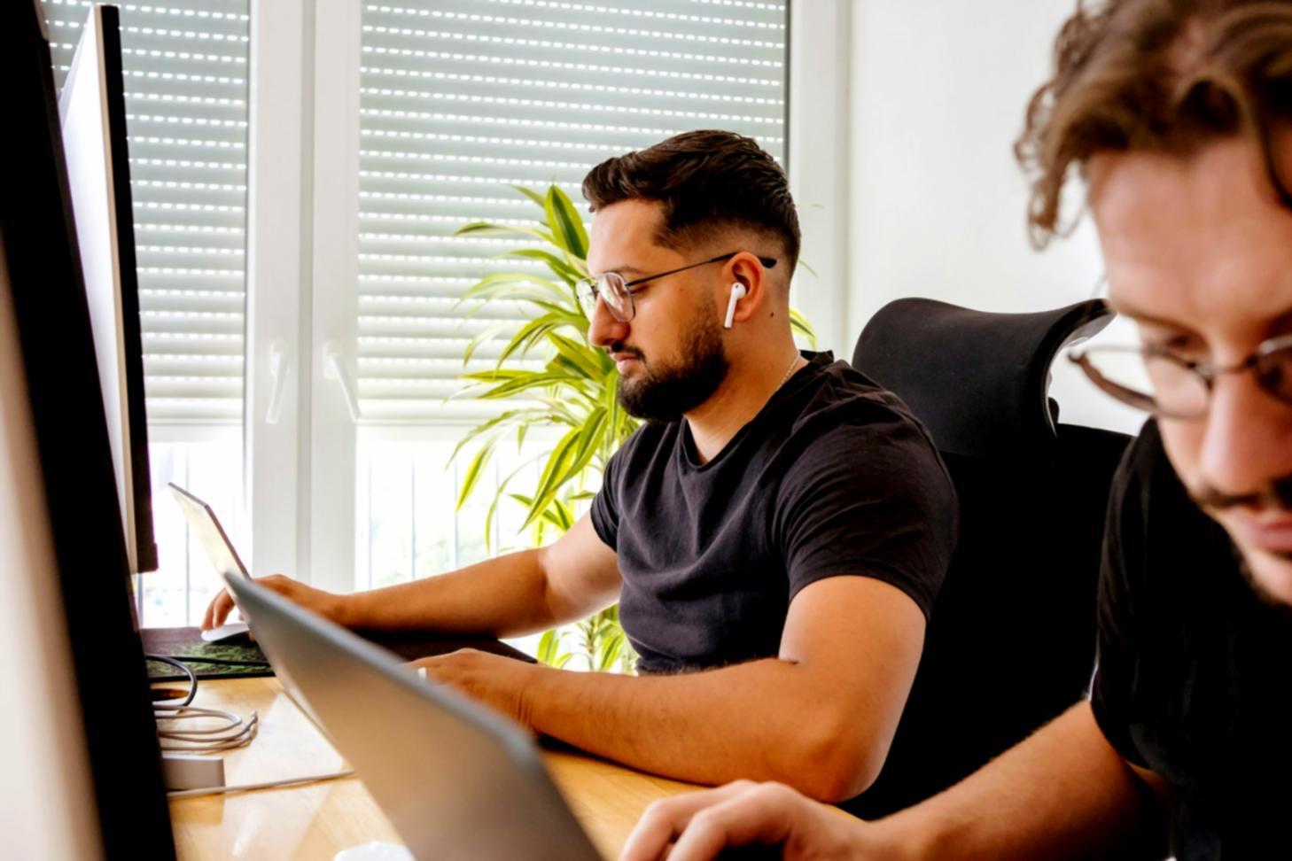 AI research team working on deep learning algorithms